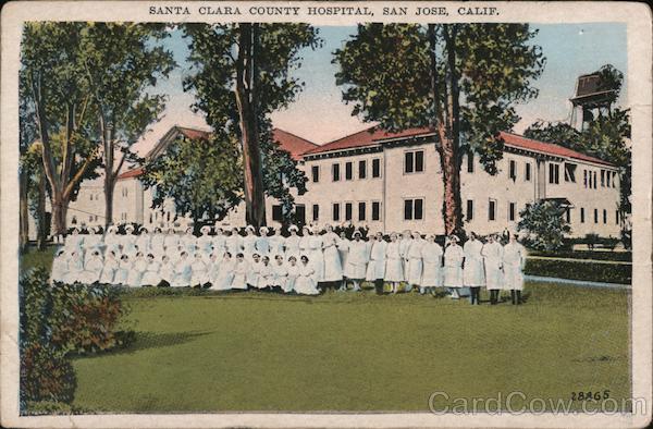 Santa Clara County Hospital and School of Nursing San Jose CA Postcard Santa Clara County Hospital and School of Nursing San Jose CA Postcard