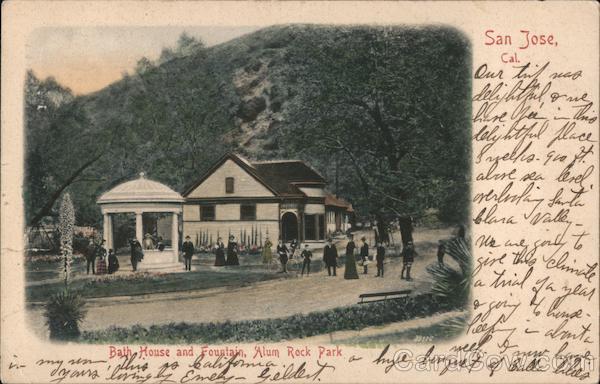 Bath House and Fountain, Alum Rock Park San Jose California