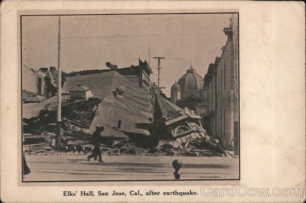 Elk's Hall, San Jose, After Earthquake California