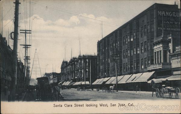 Santa Clara Street looking West San Jose California
