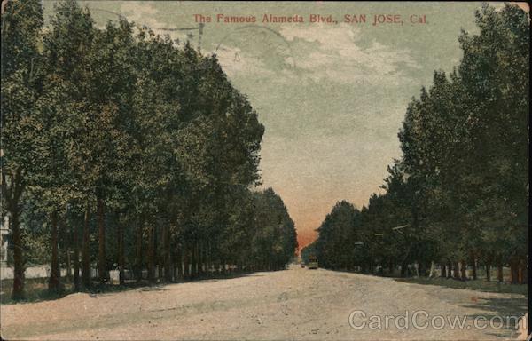 The famous Alameda Blvd., San Jose, Cal. California