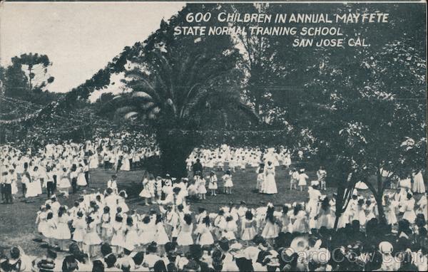 600 children in annual May Fete State Normal Training School. San Jose, Cal. California