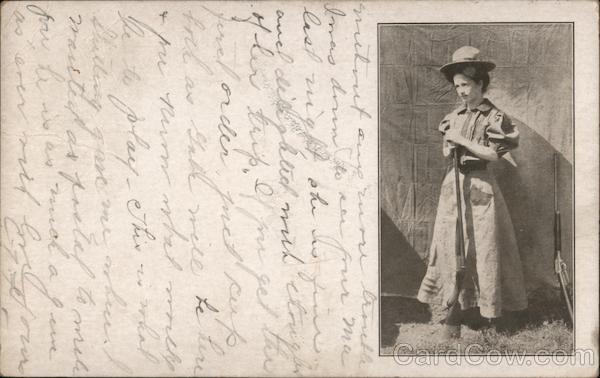 Woman with Rifles (Mrs. C. J. Schilling) San Jose California