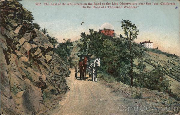 The last of the 365 curves on the road to the Lick Observatory near San Jose, California On the road of a Thousand Wonders