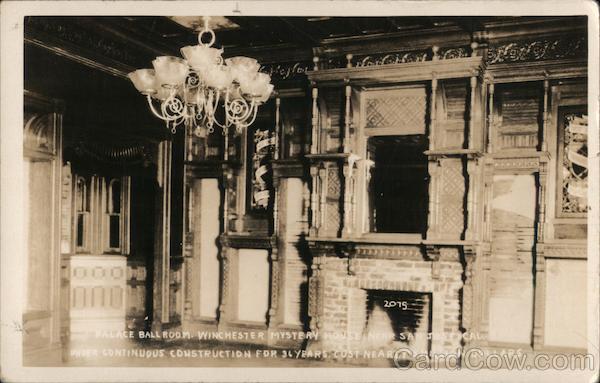 Winchester Mystery House Interior View, Fireplace San Jose California