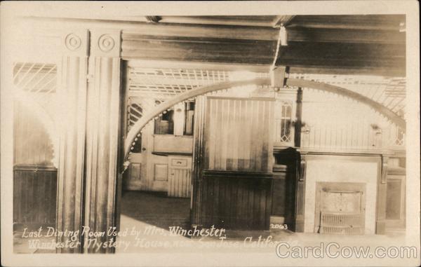 Last Dining Room used by Mrs. Winchester. Winchester Mystery House, near San Jose, California