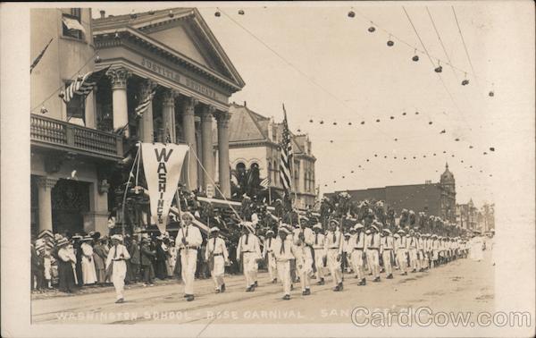Washington School. Rose Carnival. San Jose, Cal. California