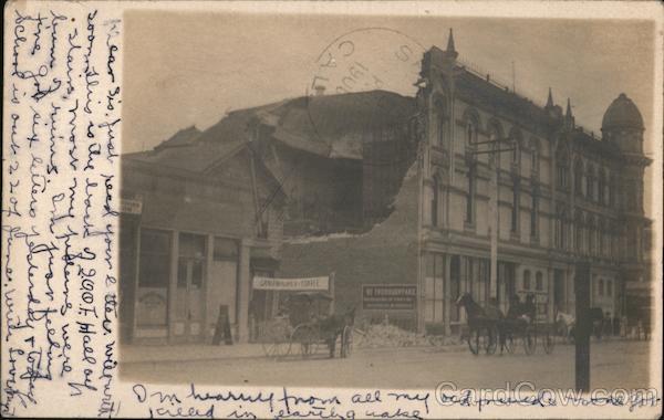 IOOF Hall (?) in Ruins after 1906 Earthquake San Jose California