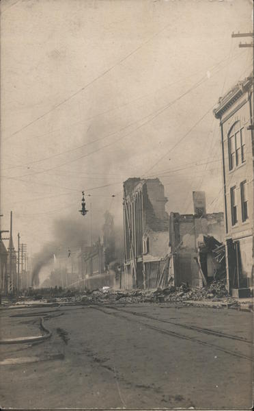 Dougherty Building, Street Scene Showing Damage after Earthquake San Jose California