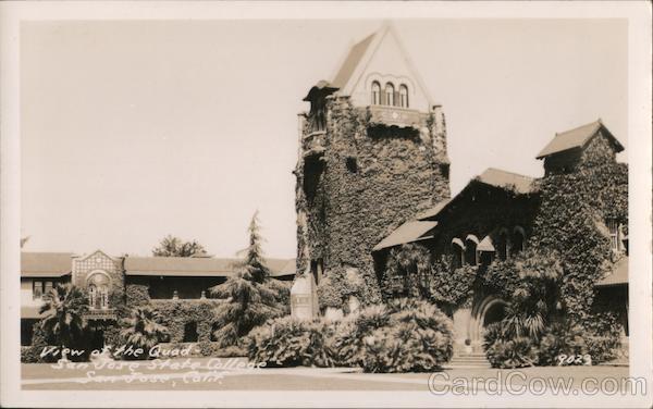 View of the Quad-San Jose State College. San Jose, Calif. California