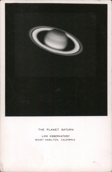 Lick Observatory, The Planet Saturn Mount Hamilton California