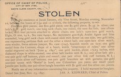 Property Stolen Postcard