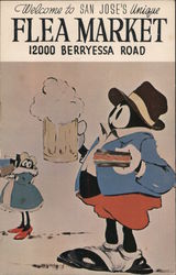 Welcome to San Jose's Unique Flea Market 12000 Berryessa Road Postcard