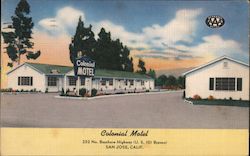 Colonial Motel Postcard