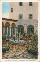 The patio, Hotel Saint Claire, San Jose, California Postcard Postcard Postcard