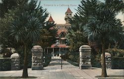 Entrance toa California Home. Postcard