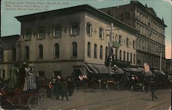 Arrival of the Thomas Flyer, March 24, 1908. New York to Paris Race at the Lamolle House, San Jose, Cal. Postcard