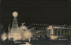 Night Scene, Electric Tower San Jose, CA Postcard Postcard Postcard