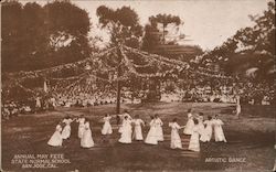 Annual May Fete State Normal School. San Jose, Cal. Artistic dance Postcard