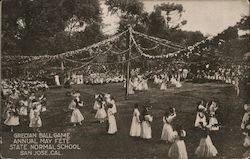 Grecian Ball Game annual May Fete. State Normal School. San Jose, Cal. Postcard