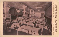 Jefferson Cafeteria 135 South First Street. San Jose, Cal. Postcard