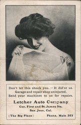 Letcher Auto Company Postcard