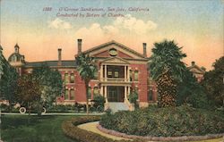 1888-O'Connor Sanitarium, San Jose, California. Conducted by Sisters of Charity Postcard