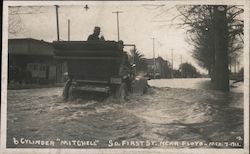 1911 Flood 6 cylinder "Mitchell" So. First St. near Floyd. Postcard
