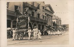 School Parade Rose Carnival Postcard