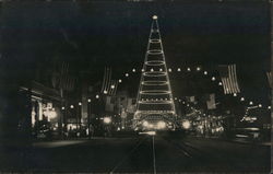 Electric Tower at Night Postcard