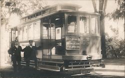 Conductors with Street Car Postcard