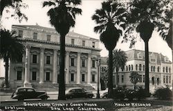 Santa Clara County Court House and the Hall of Records Postcard