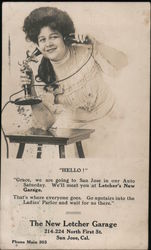 The New Letcher Garage. Postcard