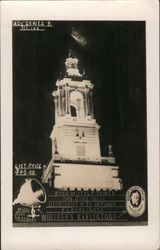 Bank of Italy Tower Wuelker's Baby White Kitten Lamps Postcard