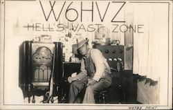W6HVZ Hell's Vast Zone Postcard
