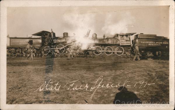 1914 California State Fair Special trains crashed on purpose to provide entertainment