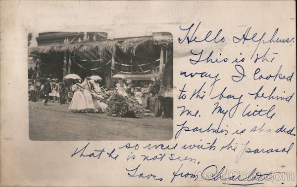 Women Dragging a Tree Through the Street Sacramento California