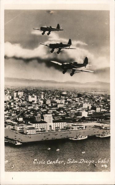 Civic Center, WWII fighter planes San Diego California