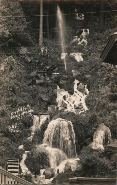 View of Crystal Falls Shasta Springs California
