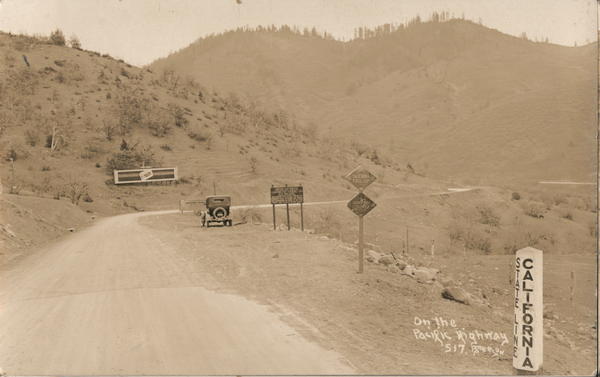 California State Line on Pacific Highway Hilt Patterson