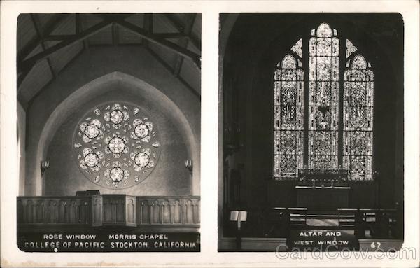 Rose Window, Morris Chapel, College of Pacific Altar and West Window Stockton California