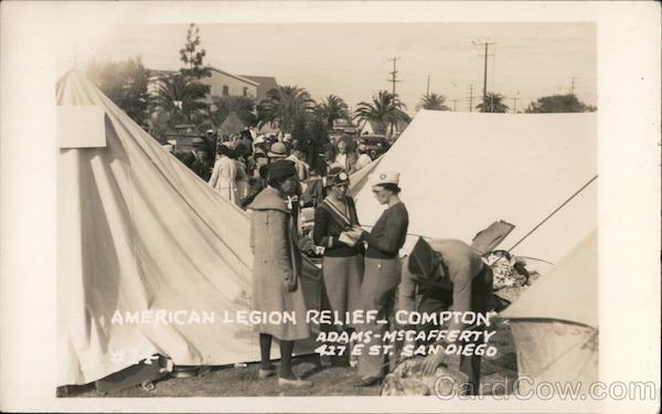 American Legion Relief Camp 1933 Earthquake Compton California