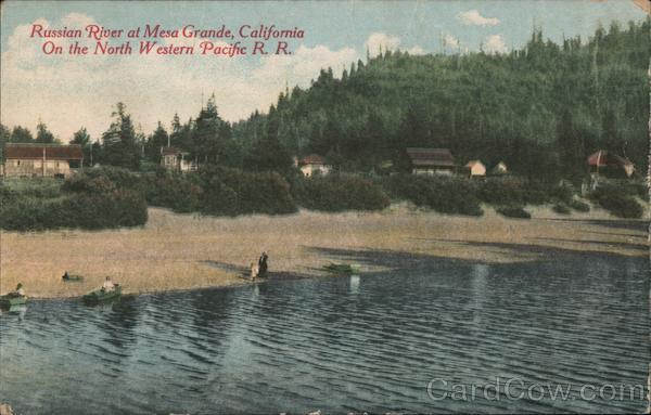 Russian River at Mesa Grande, California On the North Western Pacific R.R.