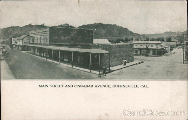 Main Street And Cinnabar Avenue Guerneville California