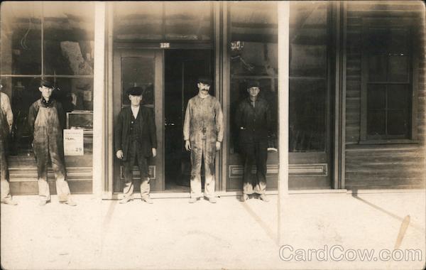 Five Men Standing in Front of a Building Guerneville California
