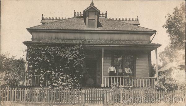 Older House with people on porch Guerneville California