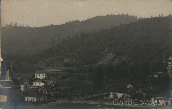 View of Town and Mountains Guerneville California