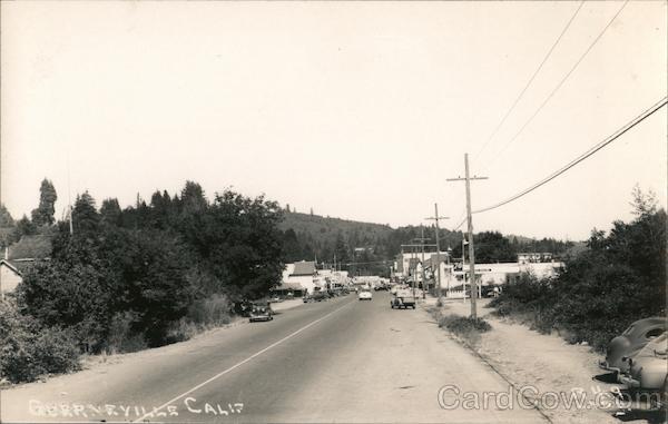 A Street View with a Few Cars Guerneville California