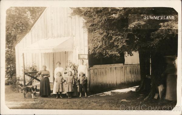 Women and Children in Front of a Barn Guerneville California