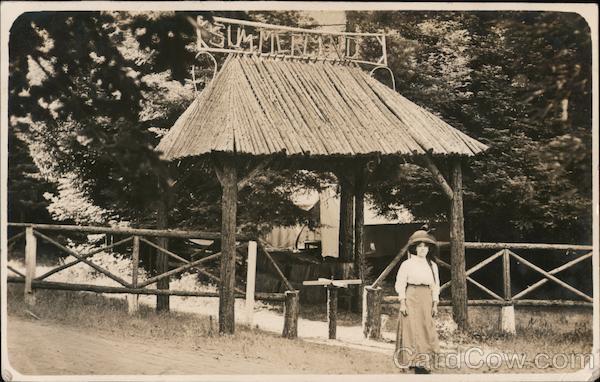 A Woman Standing at the Entrance of Summerland Guerneville California